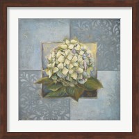 Framed Hydrangeas on Blue I