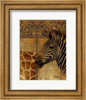 Framed Elegant Safari I (Zebra)