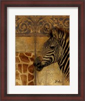 Framed Elegant Safari I (Zebra)