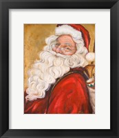 Framed Smiling Santa