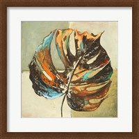 Framed 'Contemporary Leaves I' border=