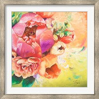 Framed Beautiful Bouquet of Peonies I