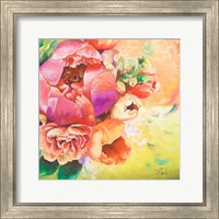 Framed 'Beautiful Bouquet of Peonies I' border=