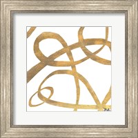 Framed Golden Swirls Square II