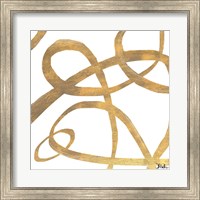 Framed Golden Swirls Square II