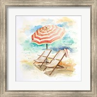 Framed Umbrella On The Beach I