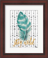 Framed Stay Wild Feather