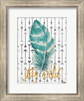 Framed Stay Wild Feather