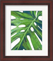 Framed 'Tropical Leaf with Blue I' border=