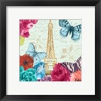 Framed 'Belles Fleurs a Paris I' border=