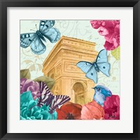 Framed 'Belles Fleurs a Paris II' border=