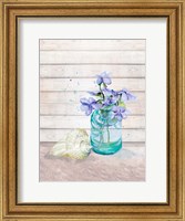 Framed Fresh Flowers And Shells II