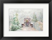 Framed Old Time Road at Christmas