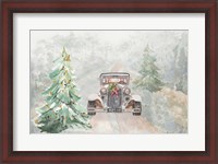 Framed Old Time Road at Christmas