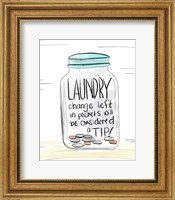 Framed Laundry Tip Jar