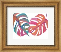 Framed Colorful Palm Leaves III