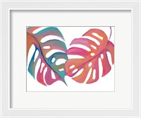 Framed Colorful Palm Leaves III