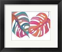 Framed Colorful Palm Leaves III