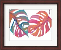 Framed Colorful Palm Leaves III