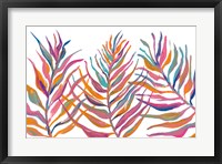 Framed Colorful Palm Leaves IV