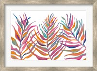Framed Colorful Palm Leaves IV