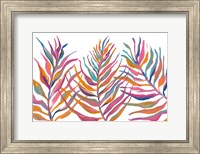 Framed Colorful Palm Leaves IV