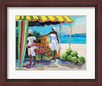 Framed Tropical Fruit Stand