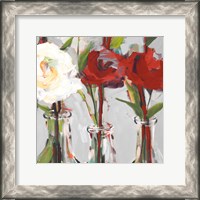 Framed Red Romantic Blossoms I