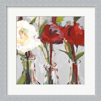 Framed Red Romantic Blossoms I