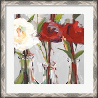 Framed Red Romantic Blossoms I