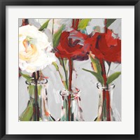 Framed Red Romantic Blossoms I