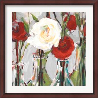 Framed Red Romantic Blossoms II