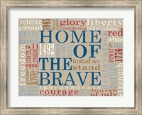 Framed Home of the Brave