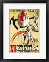 Framed Cataluna Cyclist Gran Premio Race 1943