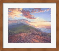 Framed Sunset in the mountains