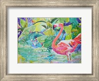 Framed Flaming Flamingo