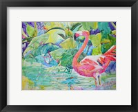 Framed Flaming Flamingo