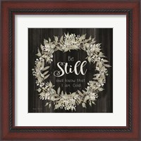 Framed Be Still and Know Wreath