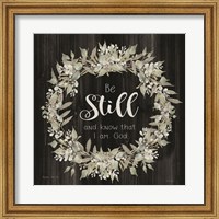 Framed Be Still and Know Wreath