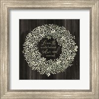 Framed Leave the World Behind Wreath
