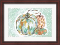 Framed Pumpkins in Blue
