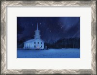 Framed Starry Night Church