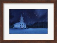 Framed Starry Night Church