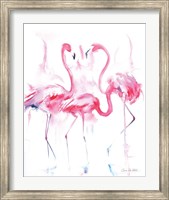 Framed Flamingo Trio