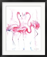 Framed Flamingo Trio