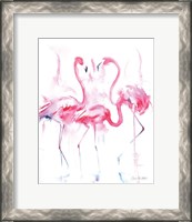 Framed Flamingo Trio