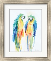 Framed Colorful Parrots I