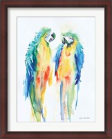 Framed Colorful Parrots I