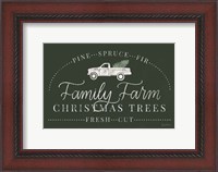 Framed Vintage Christmas VII Green