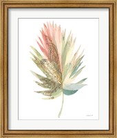 Framed Boho Tropical Leaf IV on White